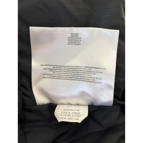 SPYDER Pinnacle Style 133032 Black Blue Ski Jacket Men's Small - Picture 16 of 16